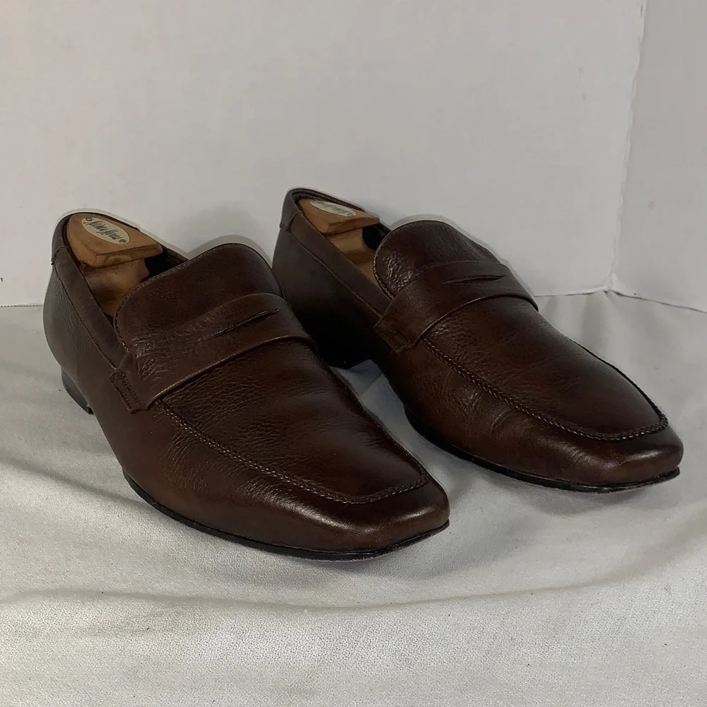 Banana Republic Men’s Dark Brown Leather Penny Loafers